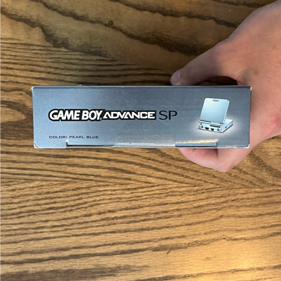 Nintendo Gameboy Advance SP System CIB 3rd party Charger Pearl Blue AGS 101 - Picture 9 of 13